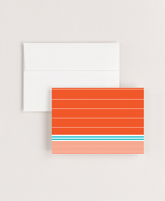 Cabana Sky Stripes Blank Cards (Pkg of 5)